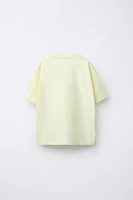 TEXT AND LABEL PRINT T-SHIRT