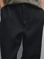 100% linen trousers