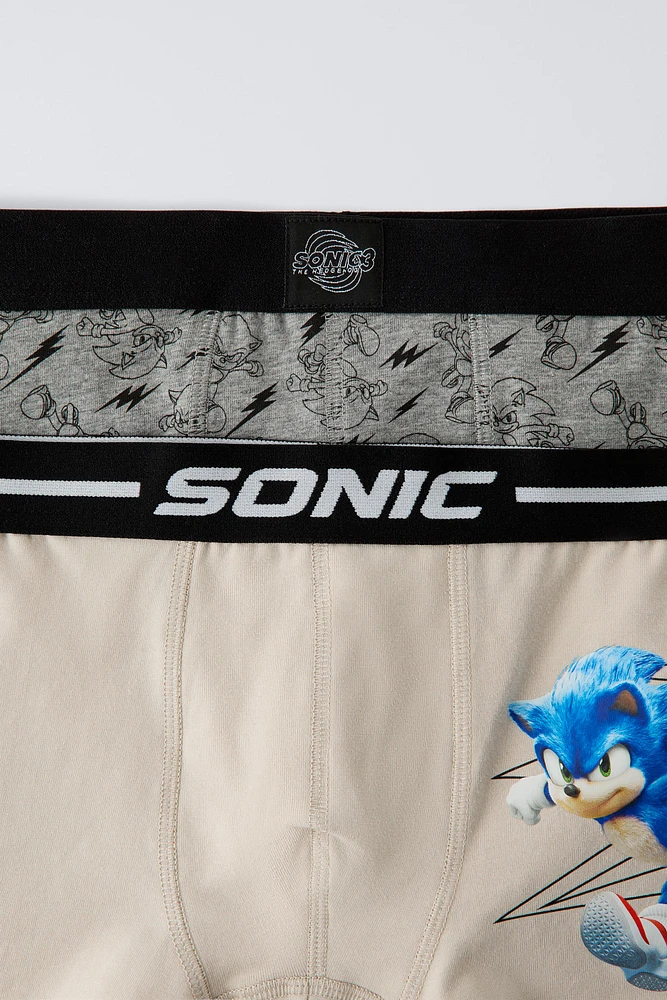6-14 ANS/ LOT DE DEUX BOXERS SONIC © SEGA