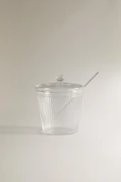 BOROSILICATE GLASS SUGAR BOWL