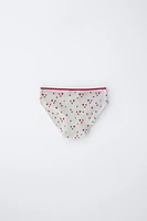 6- ANS/ LOT DE TROIS CULOTTES CŒURS