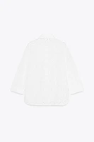 EMBROIDERED EYELET SHIRT ZW COLLECTION