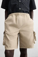 RELAXED FIT CARGO SHORTS