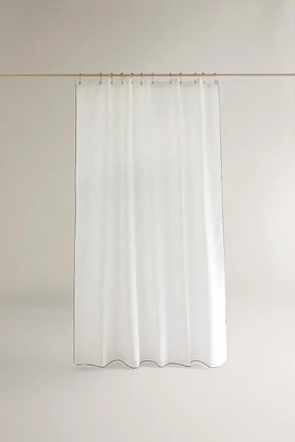 OVERLOCK COTTON LINEN SHOWER CURTAIN