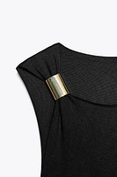 METALLIC APPLIQUÉ DRESS