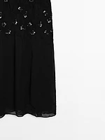 Long dress with beading
