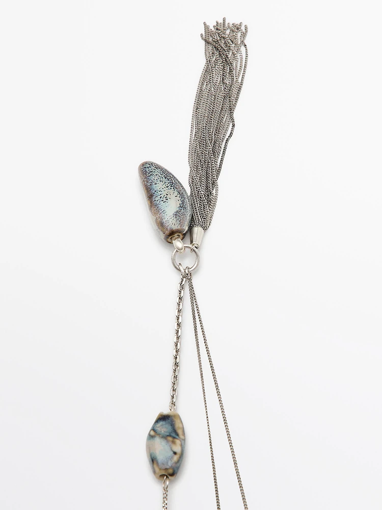 Contrast ceramic necklace