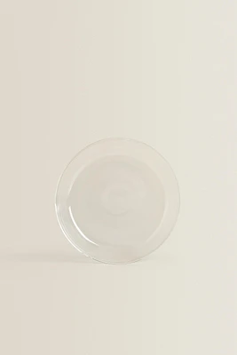 BOROSILICATE GLASS SIDE PLATE WITH RIM