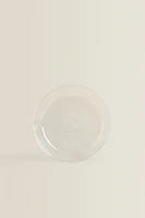 BOROSILICATE GLASS SIDE PLATE WITH RIM