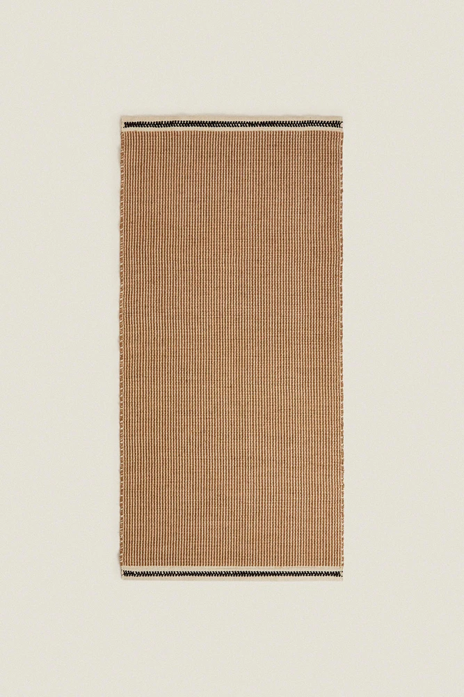 NON-SLIP STRIPED JUTE RUG