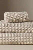 TEXTURED CHECK BATH TOWEL