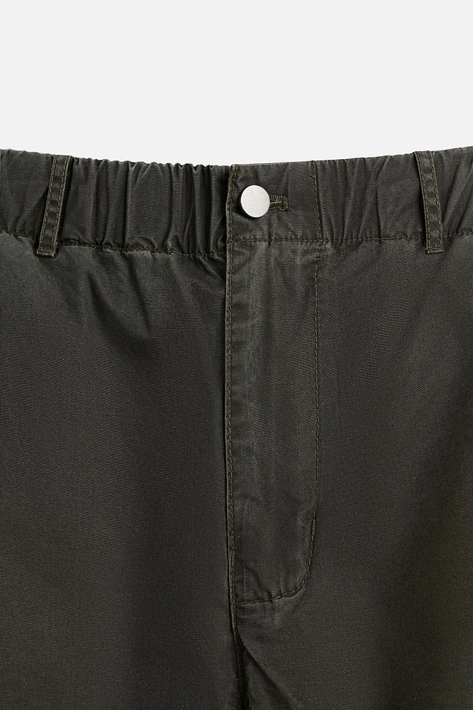 PANTALON CARGO TECHNIQUE DÉLAVÉ