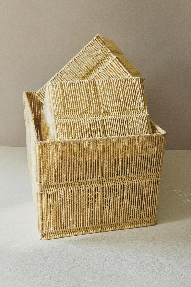 CORBEILLE PAPIER TRESSÉ