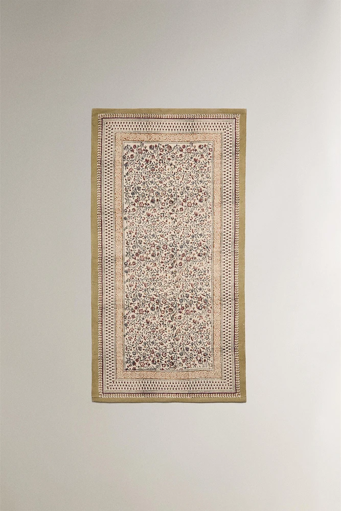 TAPIS COTON IMPRIMÉ BLOCK PRINT