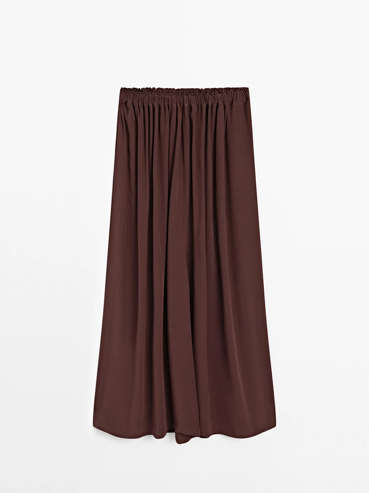 Jupe-culotte fluide en tissu technique