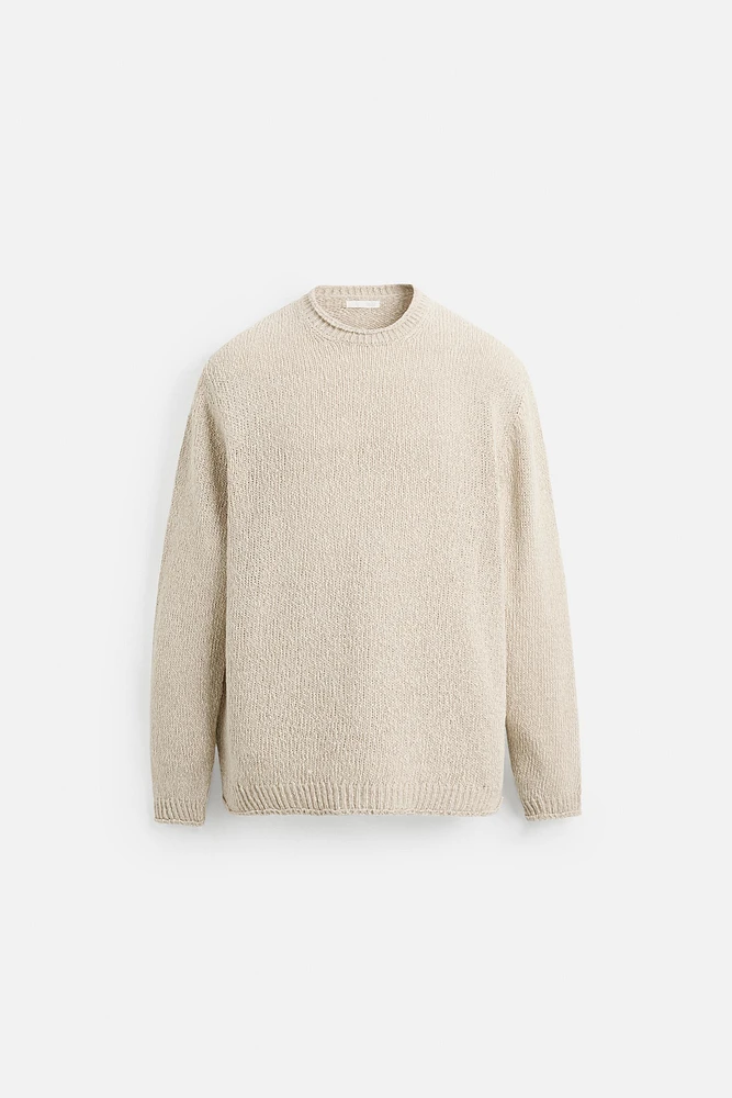 RUSTIC TEXTURED KNIT SWEATER