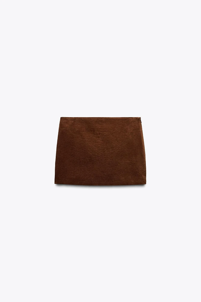 VELVET MINI SKIRT