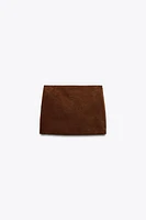 VELVET MINI SKIRT