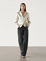 Blazer cintré satiné