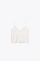 EMBROIDERED STRAPPY TOP