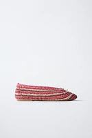 BALLERINES EFFET RAPHIA