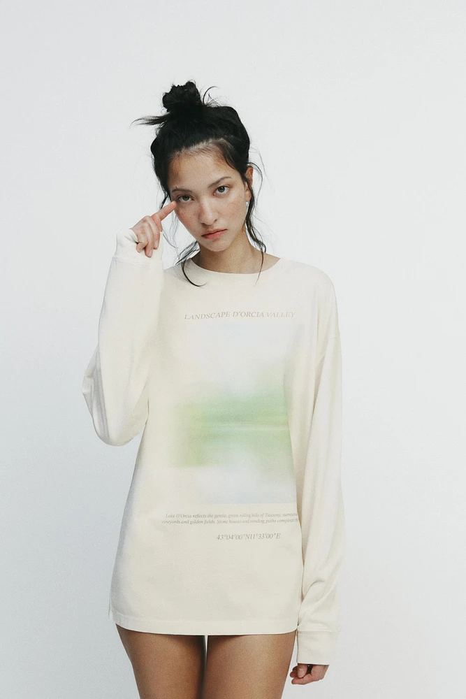 LANDSCAPE TEXT T-SHIRT