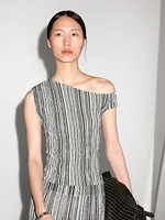 Top en maille à rayures