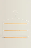 METAL AND WOOD PANTS HANGER
