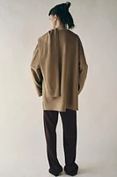 SWEATER WITH SCARF OVERLAY