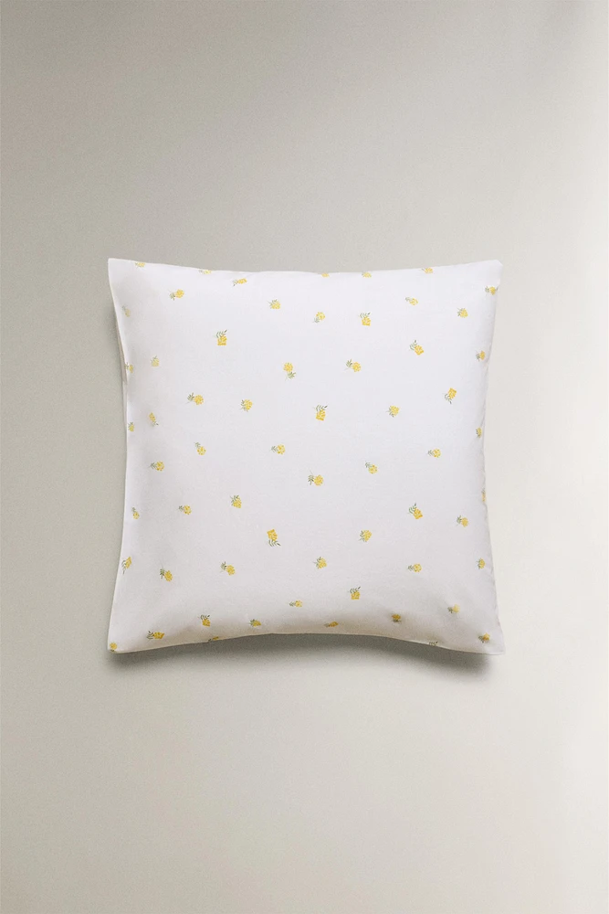 MIMOSA PRINT COTTON PILLOWCASE