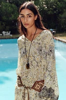 METALLIC THREAD PRINT BLOUSE
