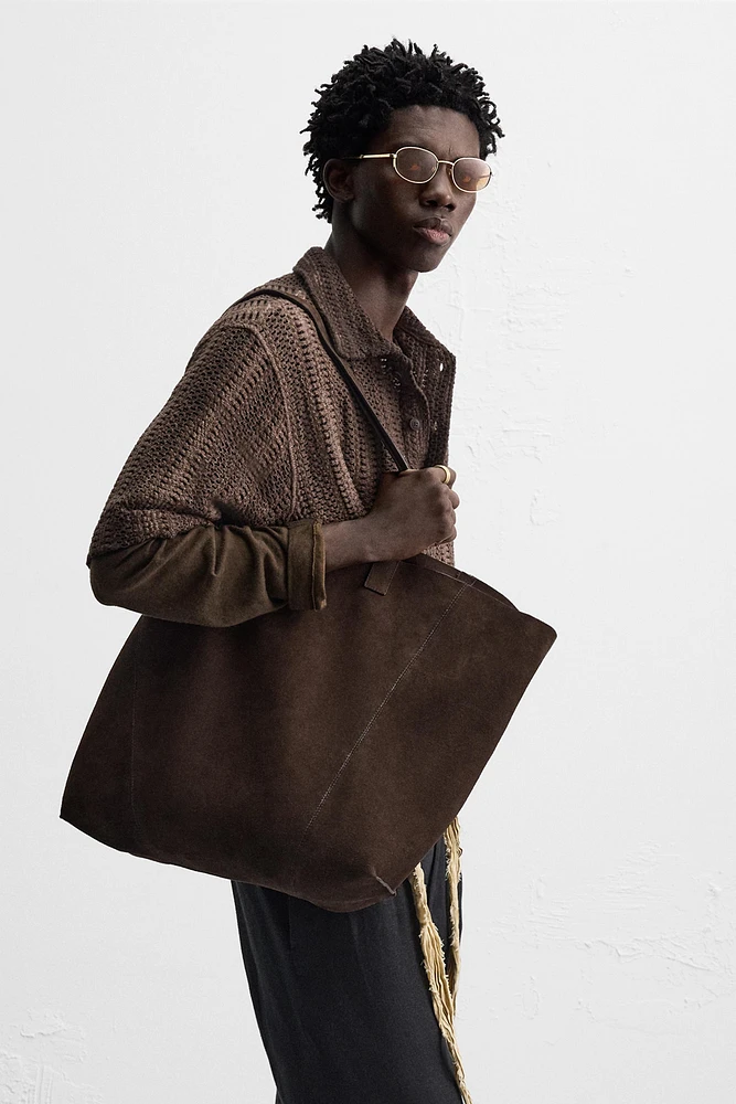LEATHER SHOPPER BAG