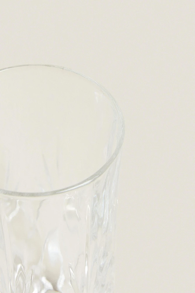 TALL TUMBLER WITH RAISED DESIGN