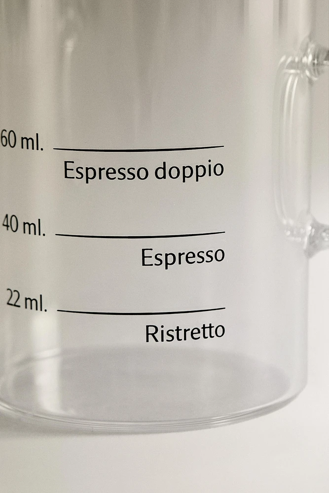 BOROSILICATE GLASS MUG WITH SILK SCREEN
