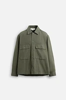 WASHED CANVAS OVERSHIRT