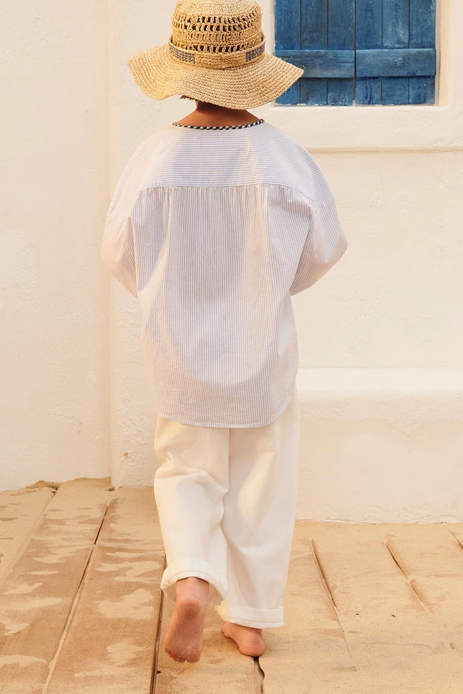 CHEMISE À RAYURES ET LISERÉS CARREAUX ÉDITION LIMITÉE