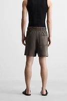BERMUDA RELAXED FIT DÉLAVÉ