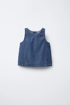 TOP SANS MANCHES ZIP