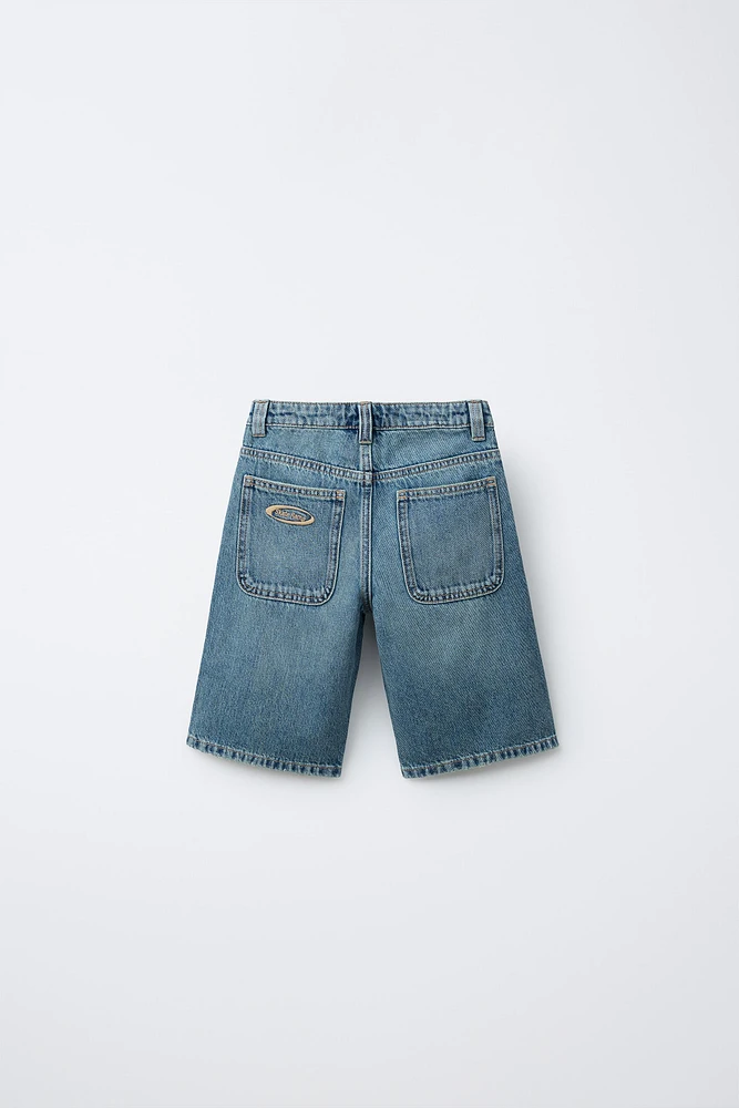 WIDE-FIT DENIM SHORTS
