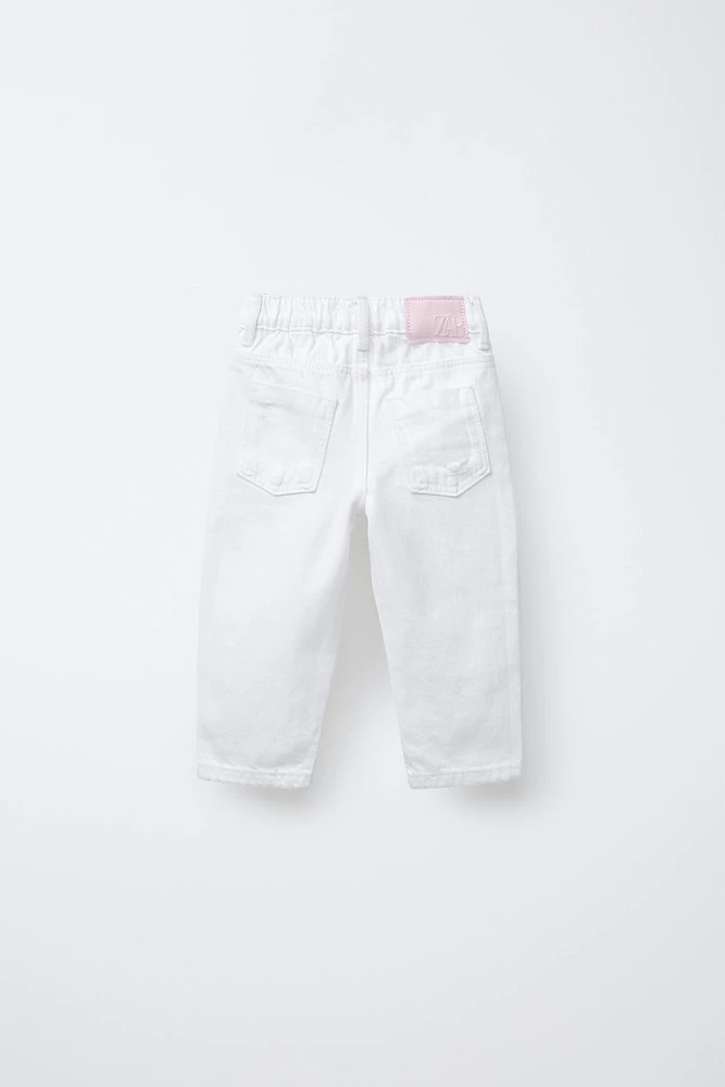 RIPPED MOM FIT JEANS