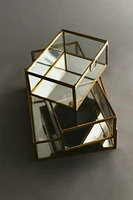 BOÎTE À BIJOUX VERRE NON RECYCLABLE CONTOUR MÉTAL