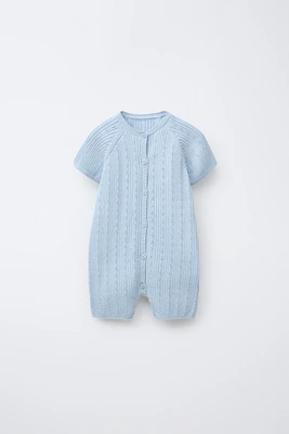 COMBI-SHORT EN MAILLE AJOURÉ