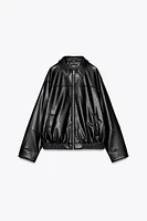 BLOUSON AVIATEUR EN MATIÈRE SYNTHÉTIQUE