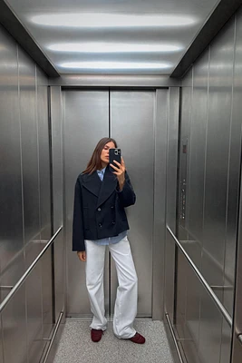 SHORT DOUBLE BREASTED COAT
