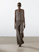 100% linen tailored waistcoat