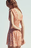 ROBE COURTE À IMPRIMÉ FLEURS