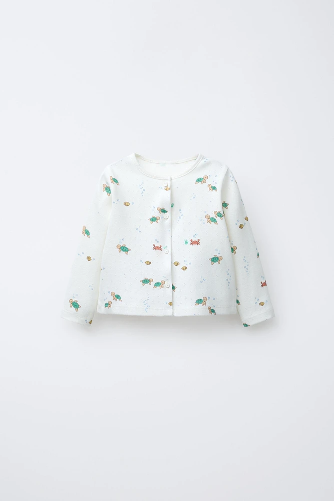 POINTELLE SEA BODYSUIT AND JACKET SET