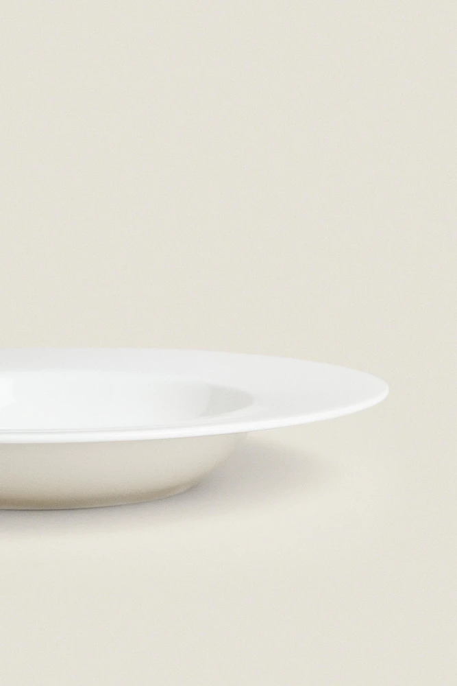 ASSIETTE CREUSE PORCELAINE BONE CHINA