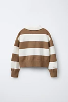 POLO EN MAILLE À RAYURES
