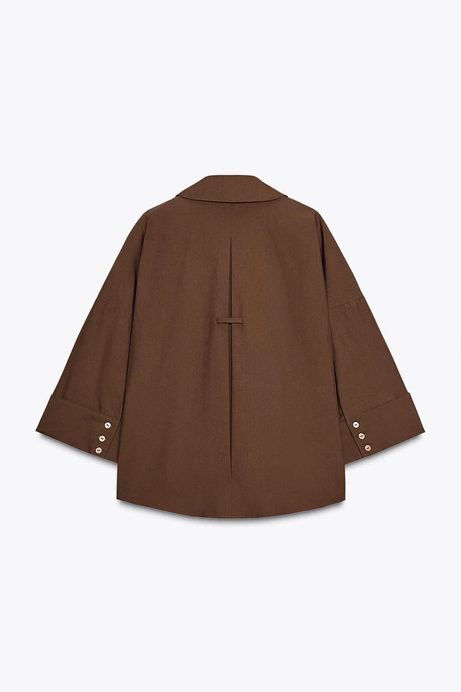 WIDE SLEEVE POPLIN SHIRT